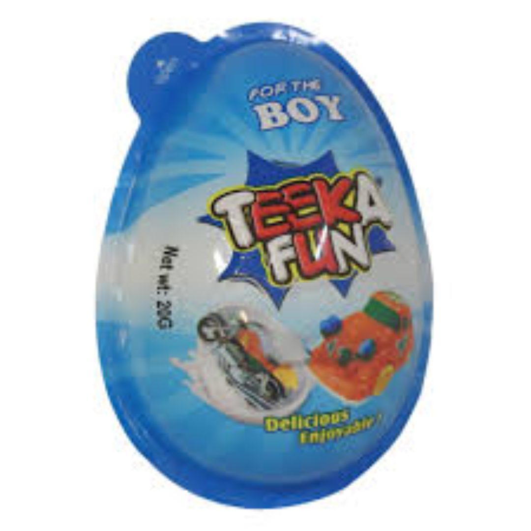 TEEKA FUN BIG CHOCOLATE EGG BOY 20G